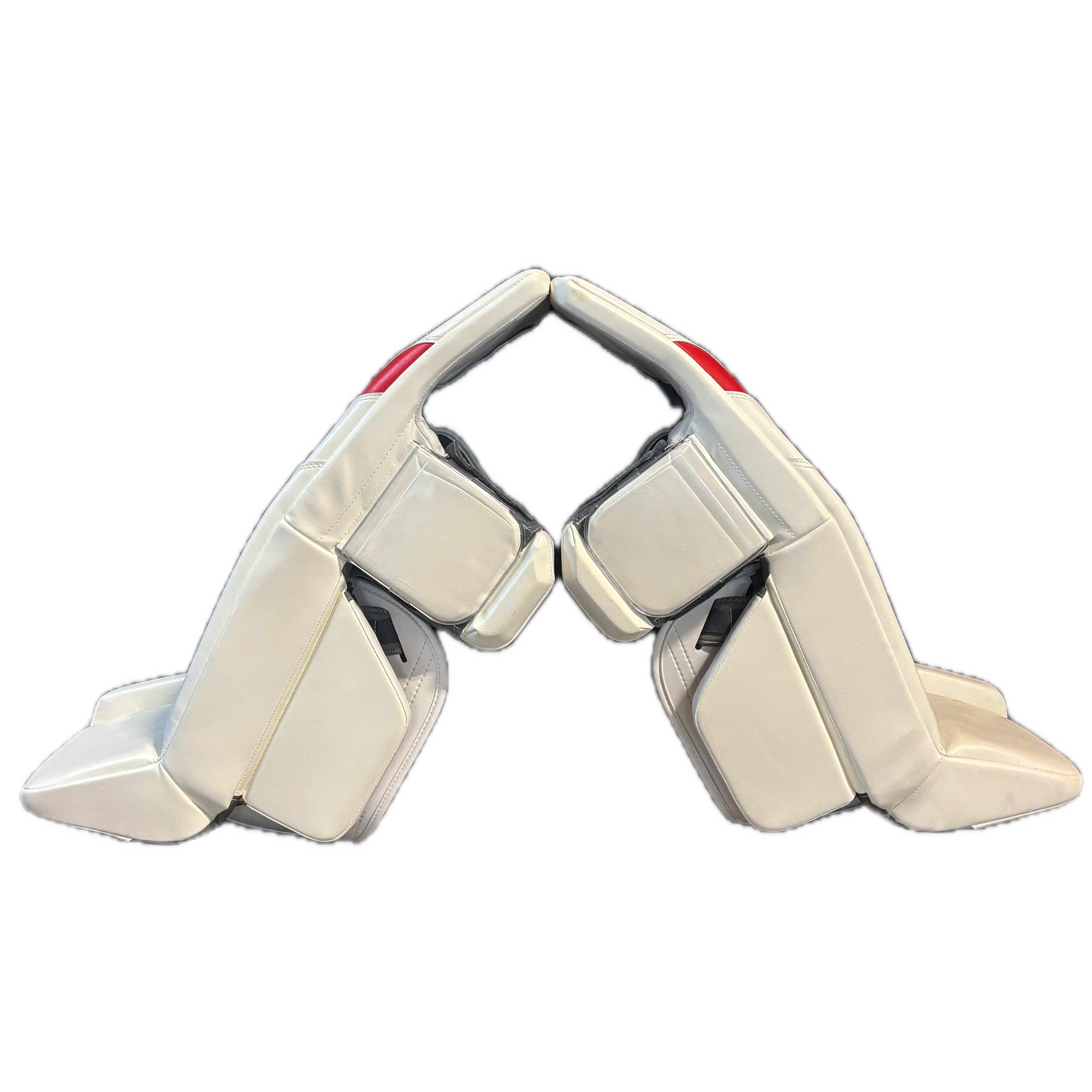 Warrior RG7 Pro - New Goalie Pad Set - Intermediate (White/Red)