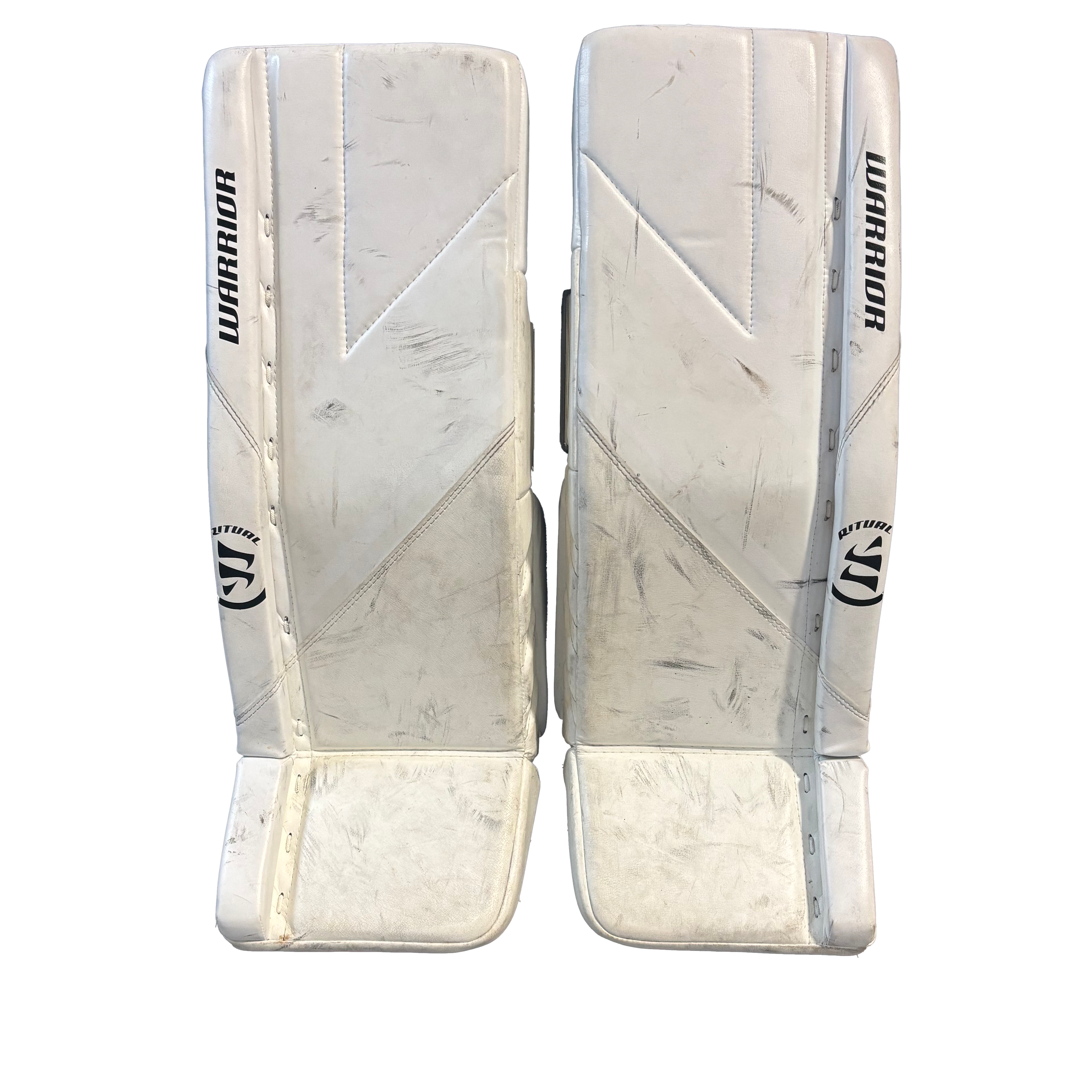 Warrior Ritual RG6 - Used Junior Goalie Pads (White)