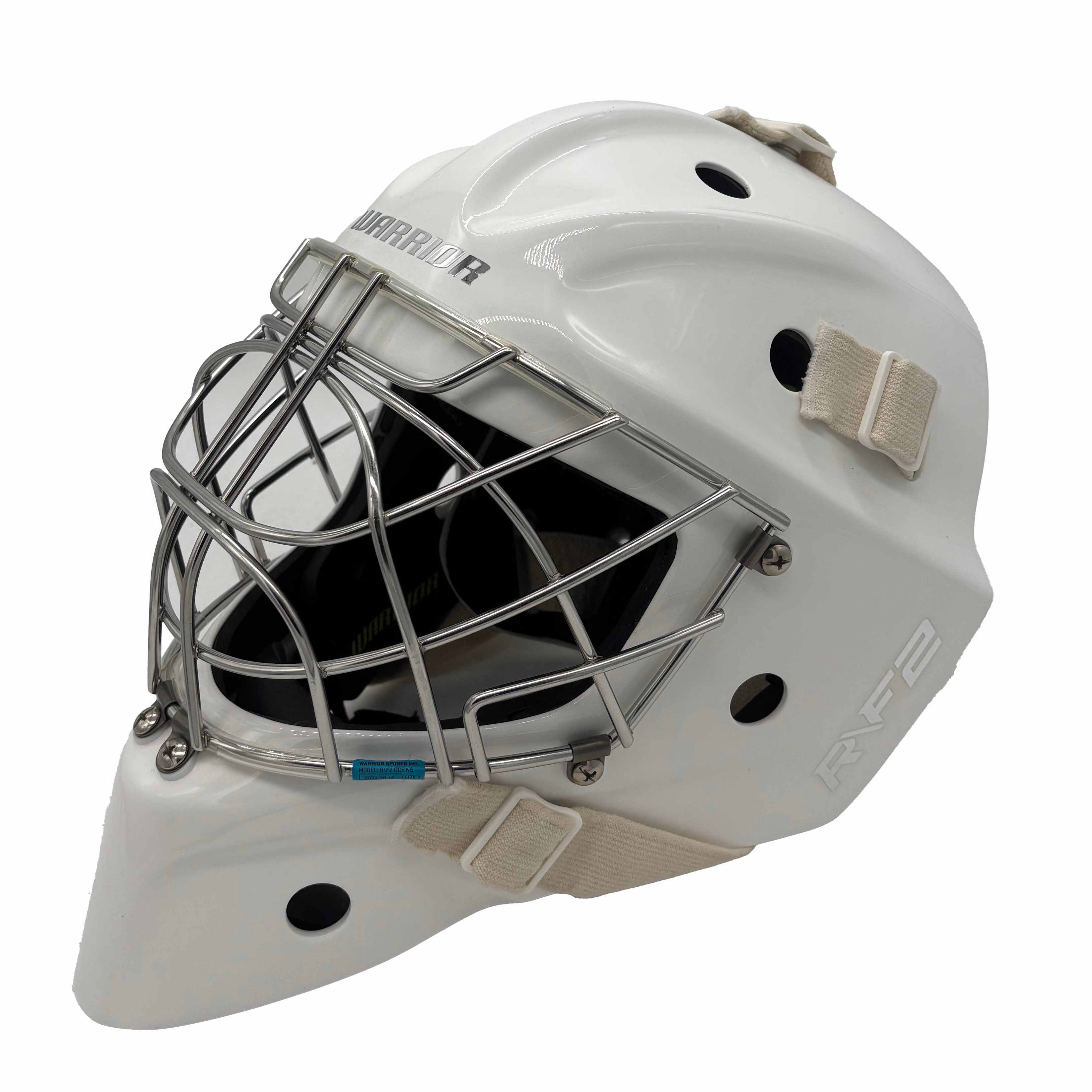 Warrior RF2 E3 - New Pro Stock Goalie Helmet (White)