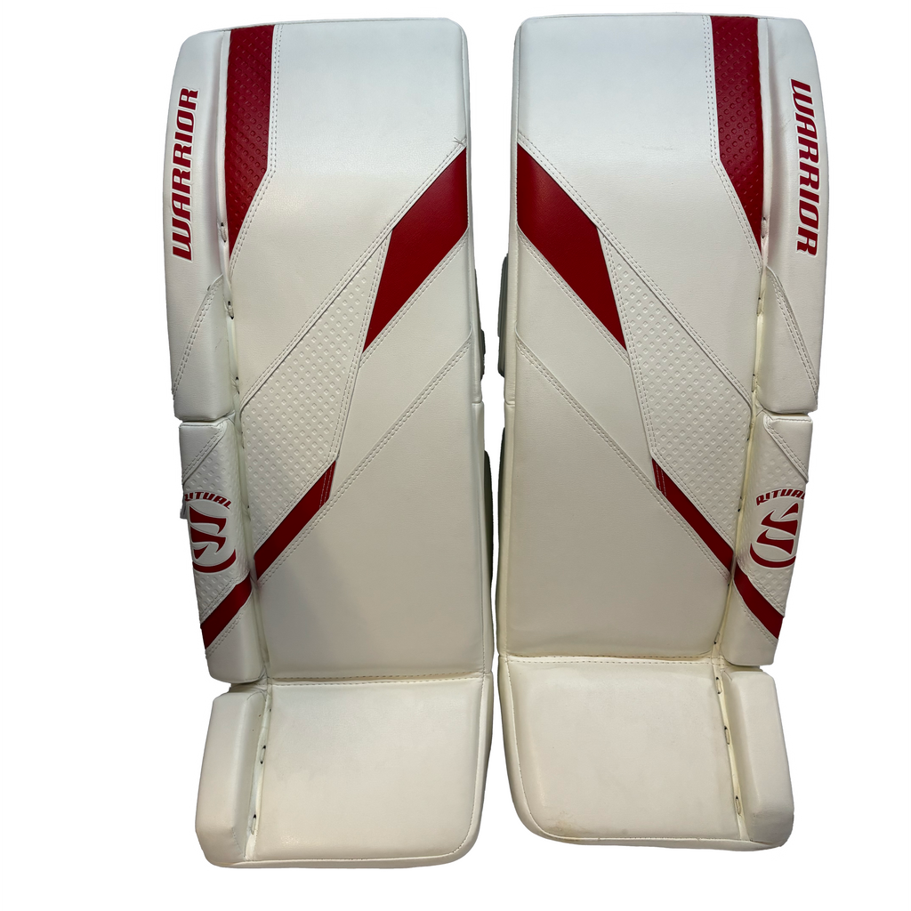 Warrior RG7 Pro - New Goalie Pad Set - Intermediate (White/Red)