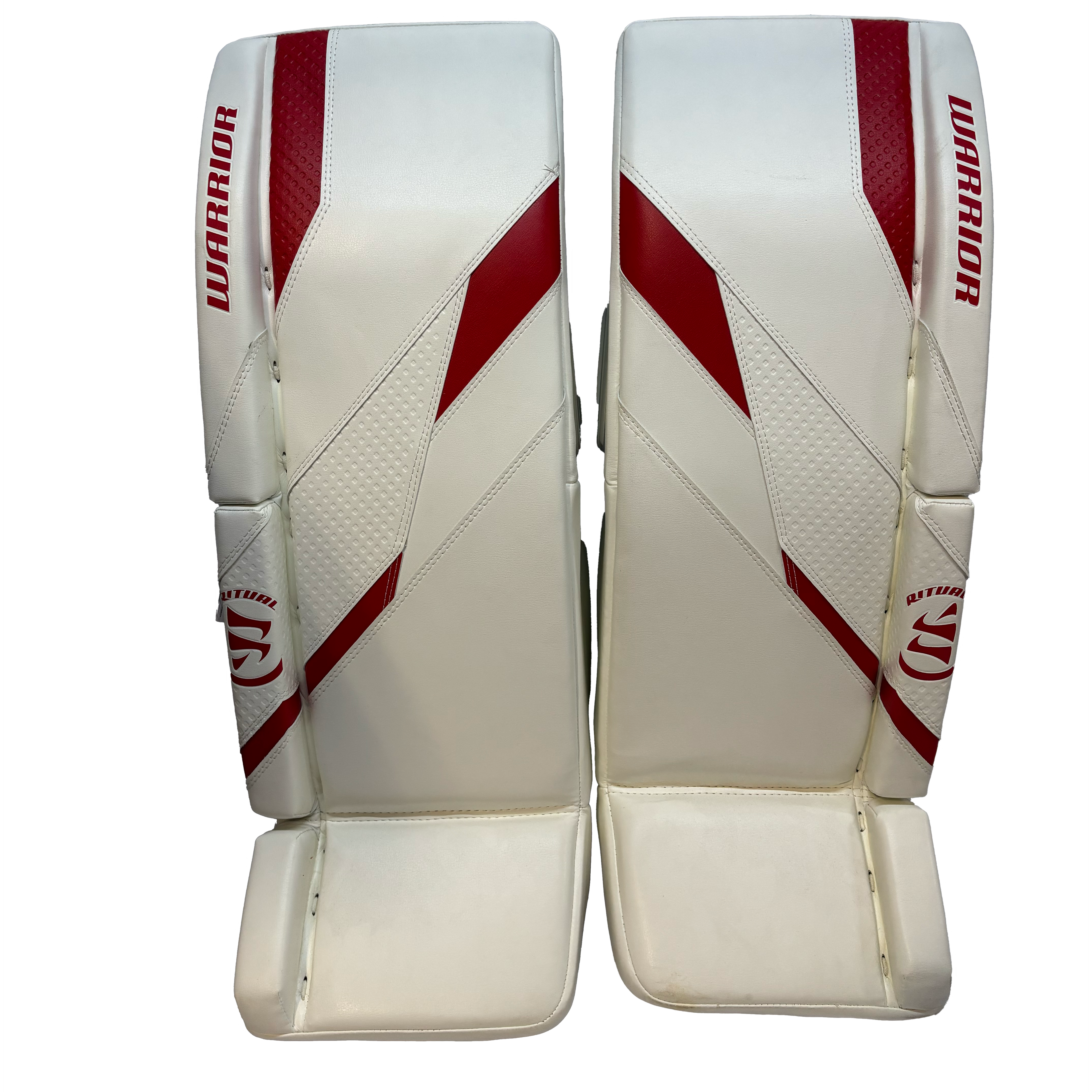 Warrior RG7 Pro - New Goalie Pad Set - Intermediate (White/Red)