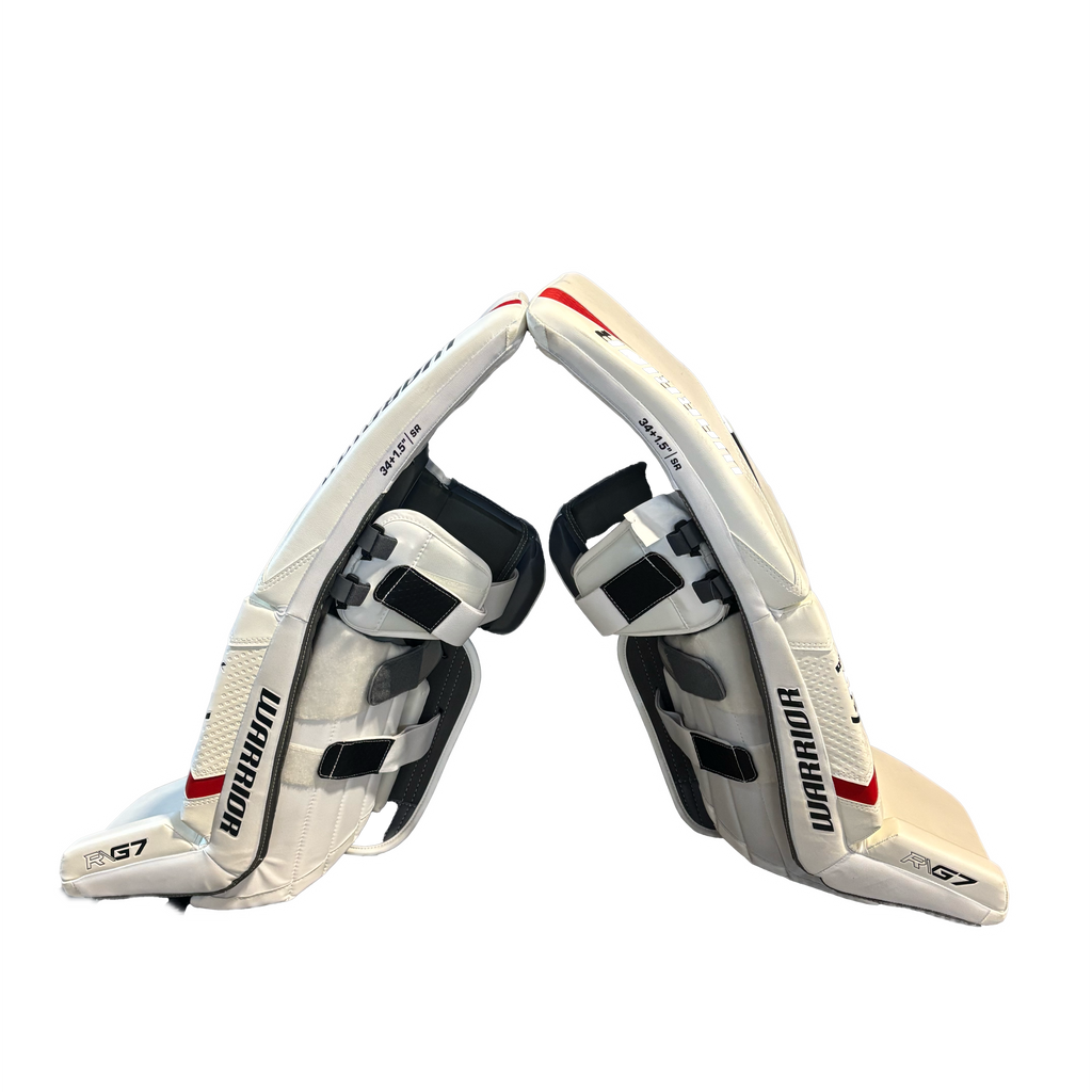 Warrior RG7 Pro - New Goalie Pad Set (White/Red/Black)