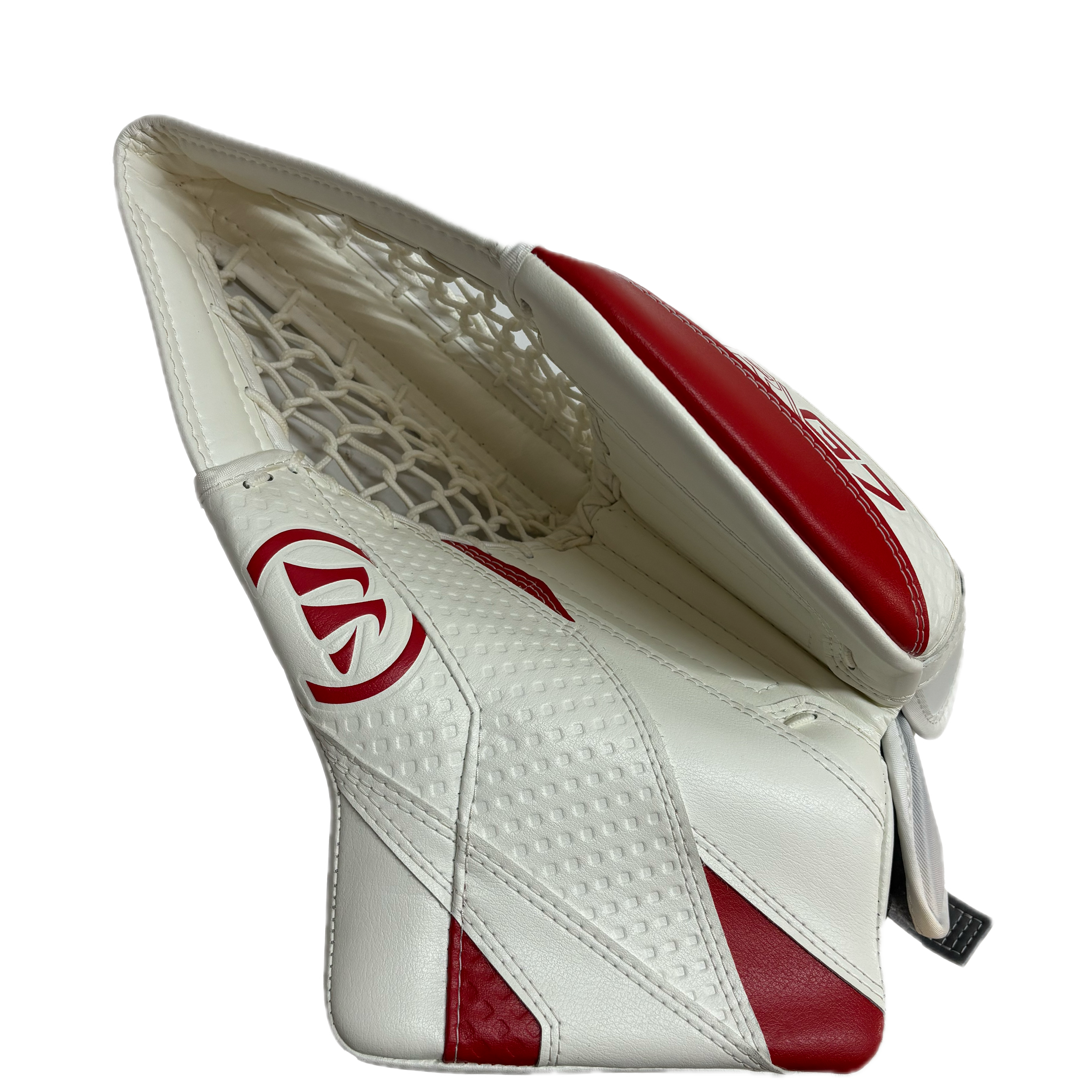Warrior RG7 Pro - New Goalie Trapper - Intermediate (White/Red)